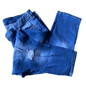 Lane Bryant Ankle Short Distressed Jean - Plus Size 22